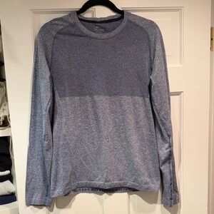 Nike Men's Heathered Blue Long Sleeve Tee